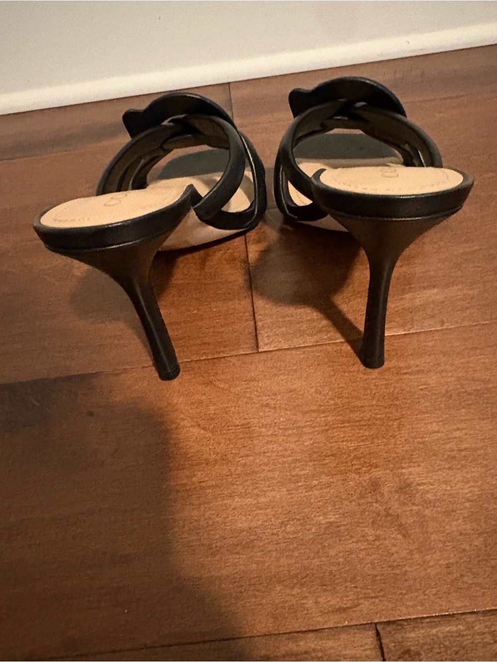 Coach Black Knotted Leather Slide Mules - Picture 4 of 5